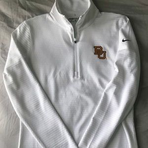 white baylor bears nike quarter zip